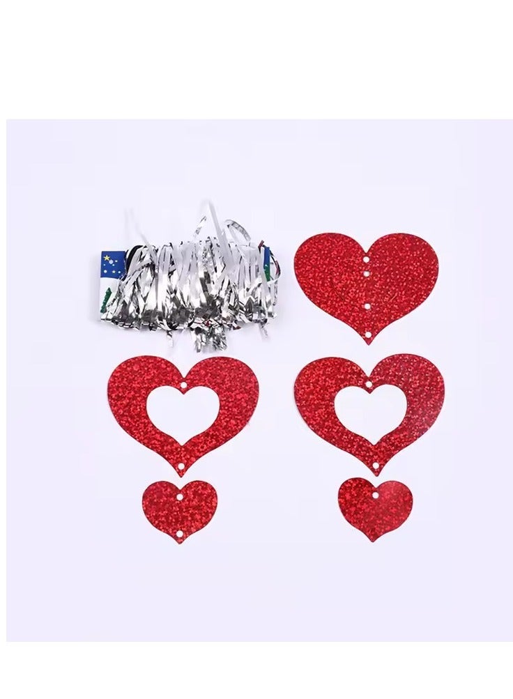 200pcs Red Heart PVC Hanging Ornament Party Decoration For Proposal Wedding Valentines - Image 5