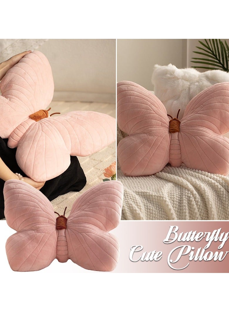 Cute Pink Butterfly Cushion Pillow Gift Home Sofa Girl Room Bedside Decoration Soft Filled Cushion - Image 2