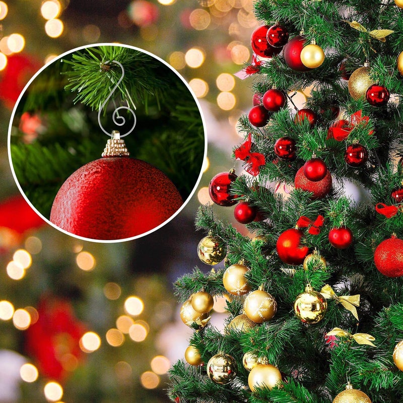 T-Antrix Ornament Hooks, Christmas Ornament Hangers, Christmas Tree Hanger Baubles Ball Metal Hooks Xmas Decoration S Hooks, 45mm 100 PCS - Image 3