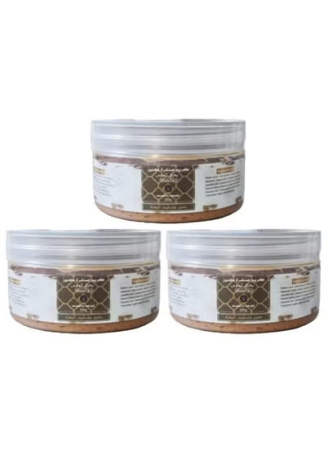 كنوز اتش 3 قطعة  مقشر كريم كنوز إتش بعرق السوس لتفتيح وترطيب البشرة  ٢٥٠ غرام - Image 2