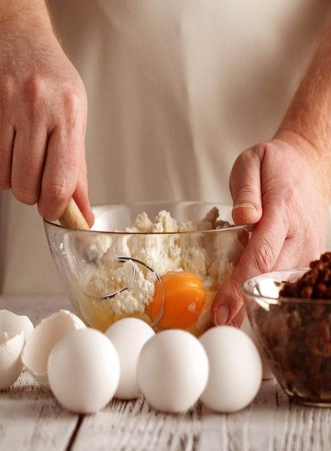 XIAOHONG 2 Pack LARGE 13.5" Premium Original Danish Dough Whisk Dutch Bread Whisk- Stainless Steel Dutch Style Bread Dough Hand Mixer Wooden Handle Artisian Blender - Image 2