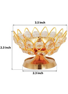Shubh kart Crystal Lotus Oil Lamp Diya  - Image 2