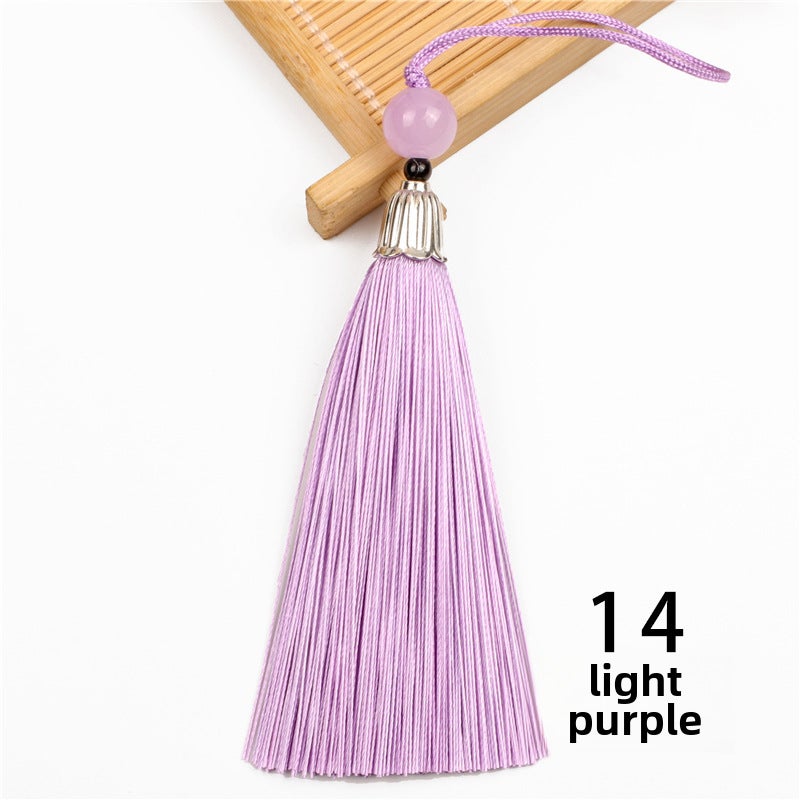 Generic Metal Cap Tassel Feng Shui Charm Pendant light purple