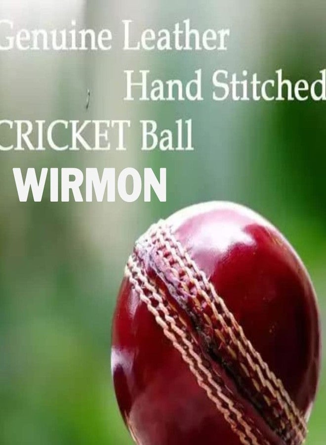 Wirmon Leather Cricket Ball Size Standard | Red | (Pack of 2) - Image 5