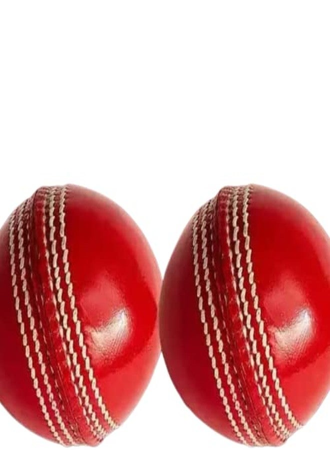 Wirmon Leather Cricket Ball Size Standard | Red | (Pack of 2) - Image 2