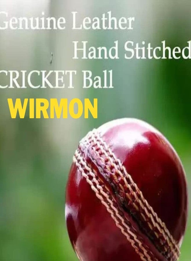 Wirmon Leather Cricket Ball Size Standard | Red | (Pack of 2) - Image 3