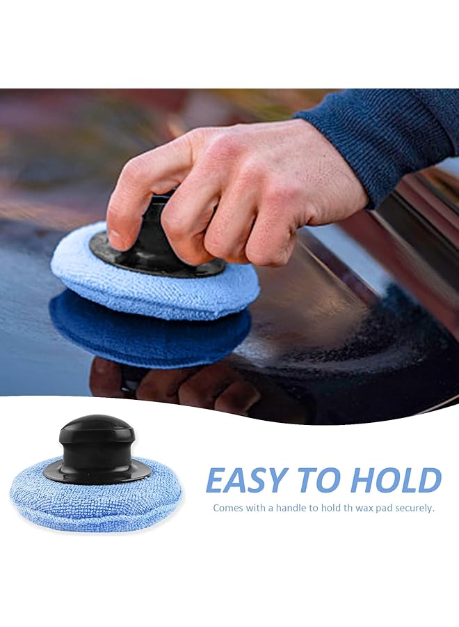 KASTWAVE Car Polishing Pads, 8 Pcs, Blue, Sponge, Fine Grit 600, For Car, Glass, Metal, Plastic, Home Workshop - Image 2