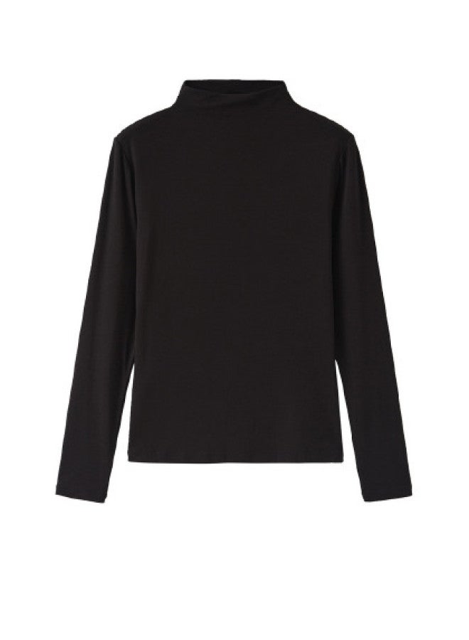 Goso [Guan Xiaotong Same Style] Women'S Nicotinamide Base Layer Top, Semi-Turtle Neck Long Sleeve Shirt For Autumn And Winter - Image 1