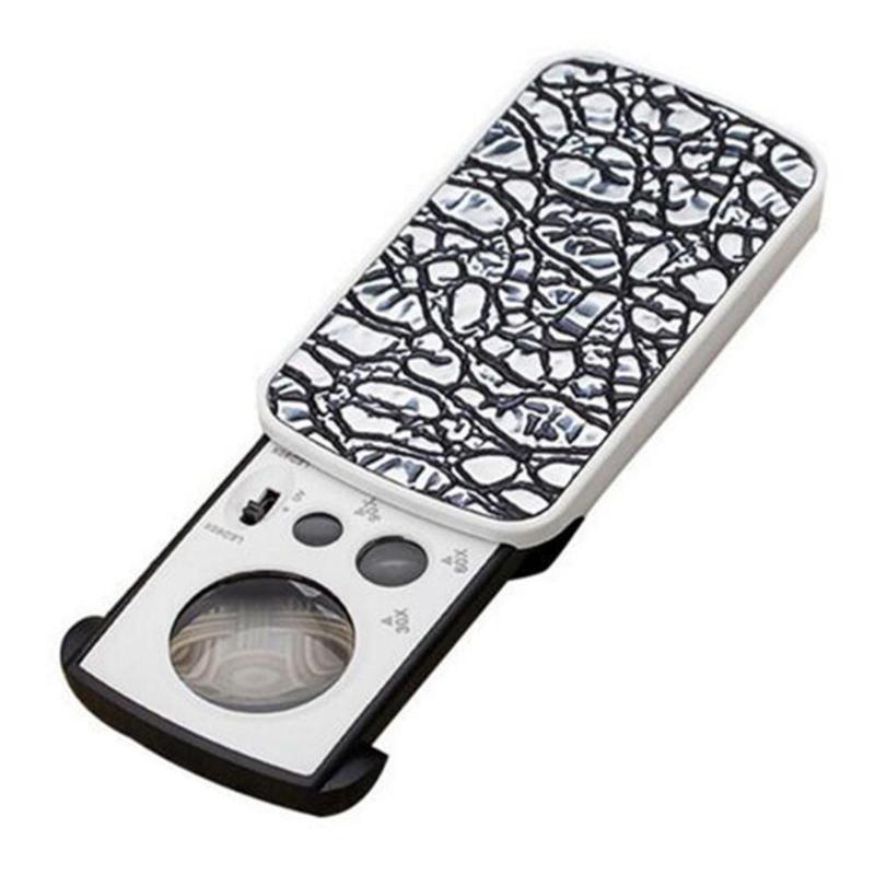 Gem Inspection 3-Lens Magnifier: 30x 60x 90x Zoom, Clear Distortion-Free View - LED UV Lighting, Ergonomic Portable Design for Jewelry Analysis, Rock Examination, Coin Evaluation, Electronics Inspecti - Image 1