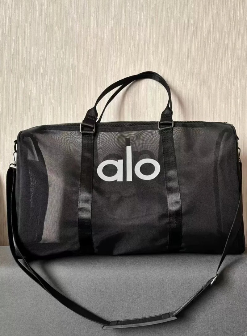 Alo Yoga Transparent Mesh Bag Luggage Bag Yoga Gym Bag Sports Women Bag Outdoor Gym Bag Travel Crossbody Bag