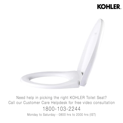Kohler Brive Toilet Seat Slow Close - Oval Shaped in White - Toilet Seat for Bathroom - High Gloss Finish, Comfort Seating - Easy Hygiene Maintenance - Seat Closes Quietly without Slamming 13946IN-2-0 - Image 2