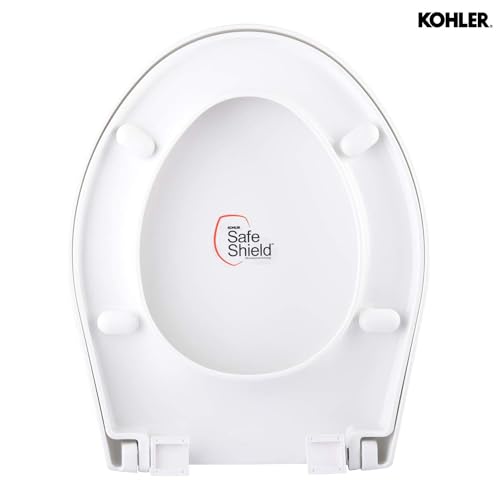 Kohler Brive Toilet Seat Slow Close - Oval Shaped in White - Toilet Seat for Bathroom - High Gloss Finish, Comfort Seating - Easy Hygiene Maintenance - Seat Closes Quietly without Slamming 13946IN-2-0 - Image 5