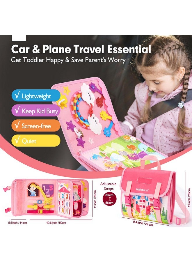 hahaland hahaland Montessori Toys for Ages 2-4, Busy Board 1-4 Year Old Girl Birthday Gift 17 in 1 Preschool Learning Activities with 12 Life Skill, Number,Shape,Dressup,Animal,Figures,Baby Girl Easter Gifts  - Image 4