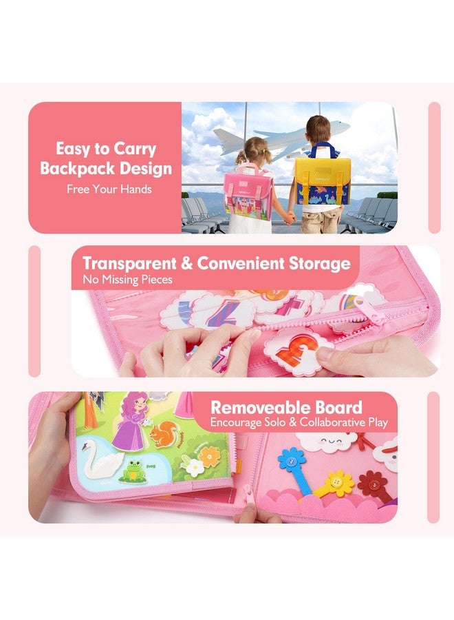 hahaland hahaland Montessori Toys for Ages 2-4, Busy Board 1-4 Year Old Girl Birthday Gift 17 in 1 Preschool Learning Activities with 12 Life Skill, Number,Shape,Dressup,Animal,Figures,Baby Girl Easter Gifts  - Image 5