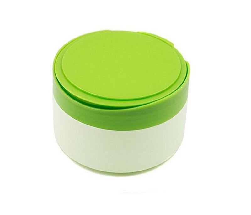 erioctry Green Plastic Empty Portable Baby Skin Care AfterBath Powder Puff Talcum Powder Case Container Dispensor Makeup Loose Powder Box Holder Bottle Container Travel Kit with Powder Puff and Sifter - Image 1