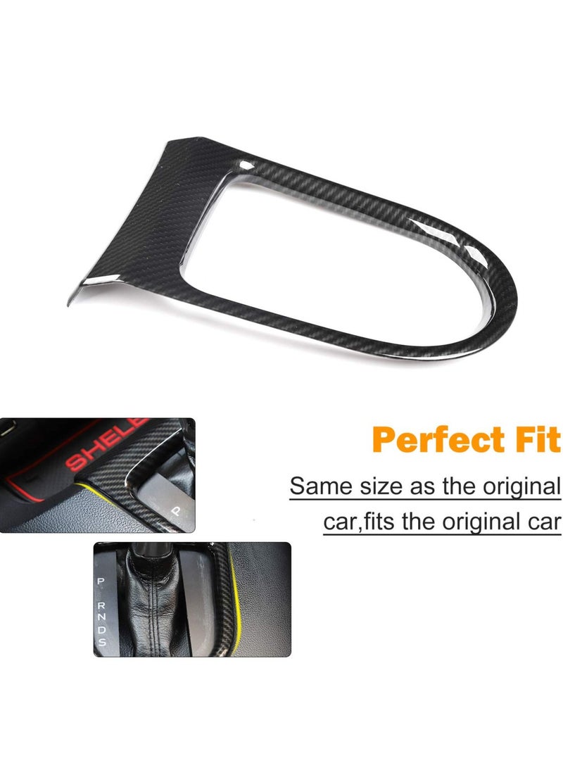SYOSI Shift Panel Frame Cover Interior Sticker for Ford Mustang, Car Center Console Gear Shift Frame Cover Decorative Sticker for Ford Mustang Auto Parts 2015 2016 2017 2018 2019 2020 - Image 3