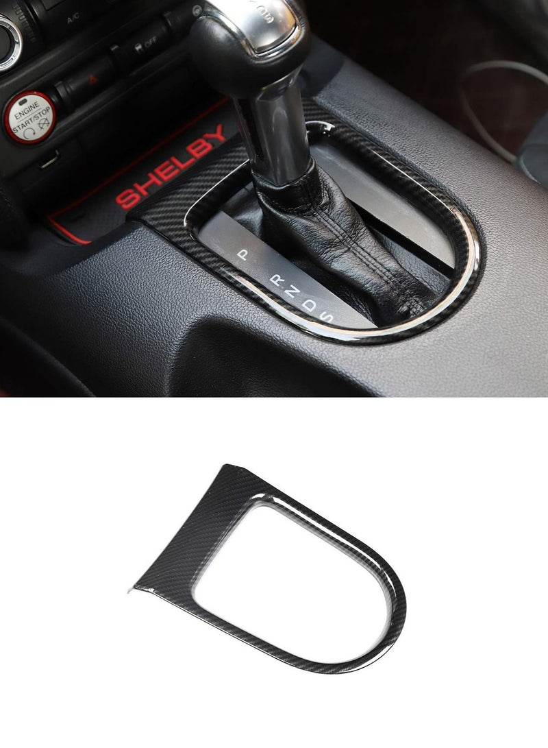 SYOSI Shift Panel Frame Cover Interior Sticker for Ford Mustang, Car Center Console Gear Shift Frame Cover Decorative Sticker for Ford Mustang Auto Parts 2015 2016 2017 2018 2019 2020 - Image 1
