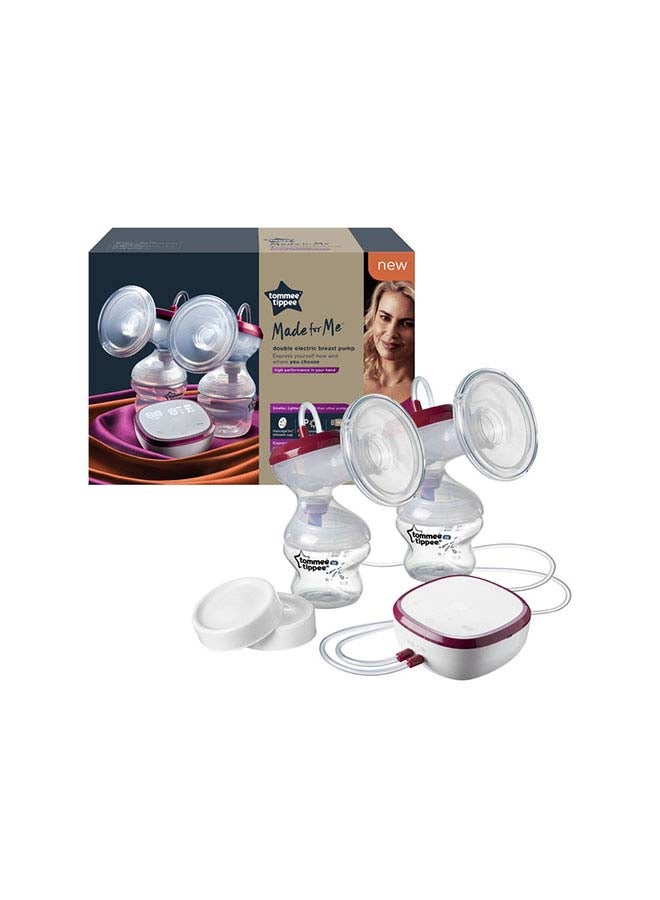 tommee tippee Made For Me Single Electric Breast Pump, Strong Suction, Soft Feel, USB Rechargeable, Quiet, Portable, Express Modes, Baby Bottle Included - Image 1
