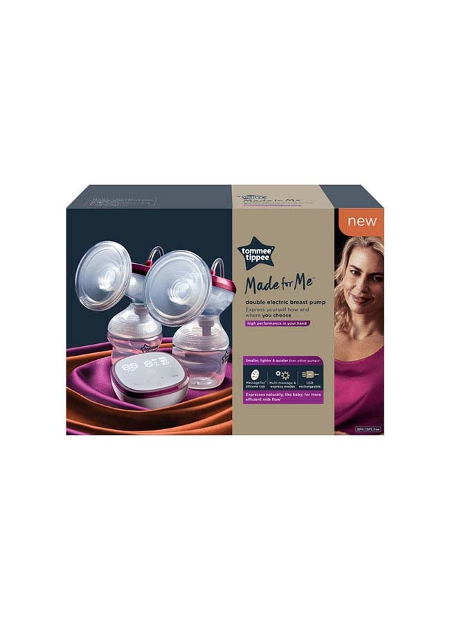 tommee tippee Made For Me Single Electric Breast Pump, Strong Suction, Soft Feel, USB Rechargeable, Quiet, Portable, Express Modes, Baby Bottle Included - Image 4
