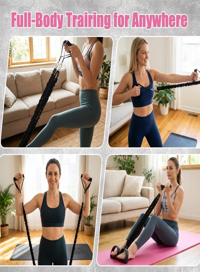 Arrowbash Pedal Resistance Band Set, 4-Tube Adjustable Elastic Bands, Foot Pedal Ankle Puller for Legs Glutes Training, Home Fitness Strength Training for Men Women with 6 Pcs Exercise Bands - Image 5