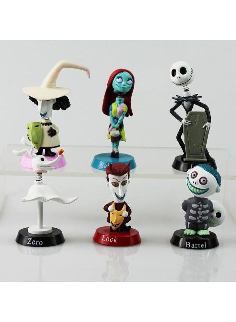 6pcs 7cm New Jack Skellington Action Figure  - Image 1