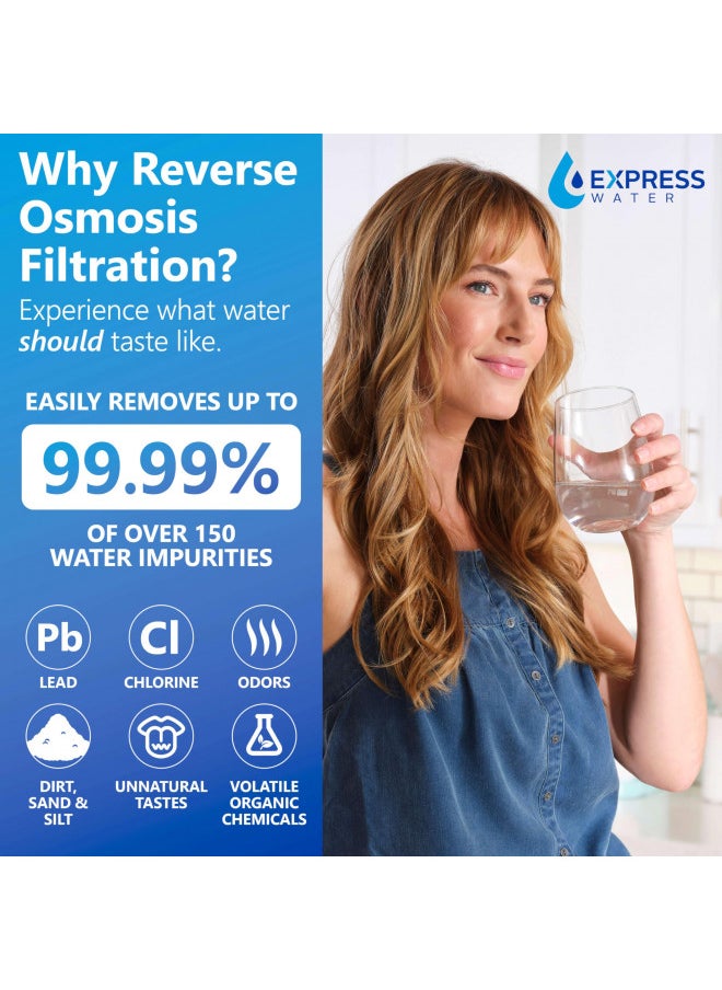 Express Water 600 GPD Tankless Reverse Osmosis System - 2:1 Pure to Drain Reverse Osmosis Water Filter System, Easy Install, Quick Twist Filters RO Water System - RO System Under Sink, Brushed Nickel - pzsku/Z4E5939FEFC2F489C507EZ/45/_/1731696523/6b3d9466-861d-4e4f-b029-bc133733705b