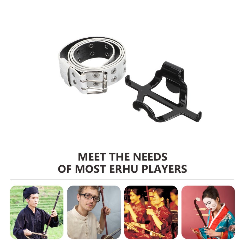 1 Set of Standing Type Erhu Bracket Portable Erhu Bracket Waist Holder with Belt - Image 1