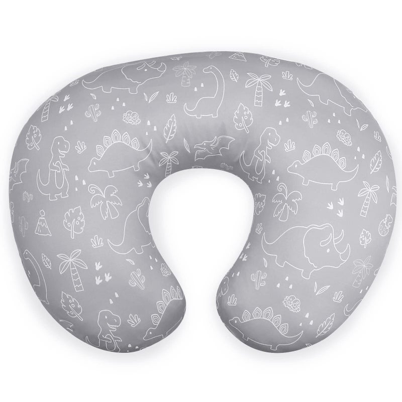 DILIMI Nursing Pillow Cover for Baby Boy and Girl Ultra Soft Comfortable Stretchy Removable Slipcover for Newborn Breastfeeding Pillows Dinosaur
