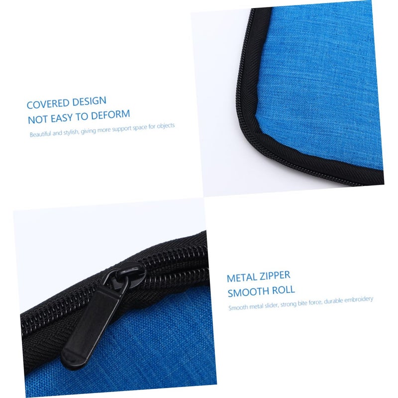 Portable Travel Organizer Pouch For Charger Cable Earphone Storage Blue - Image 4