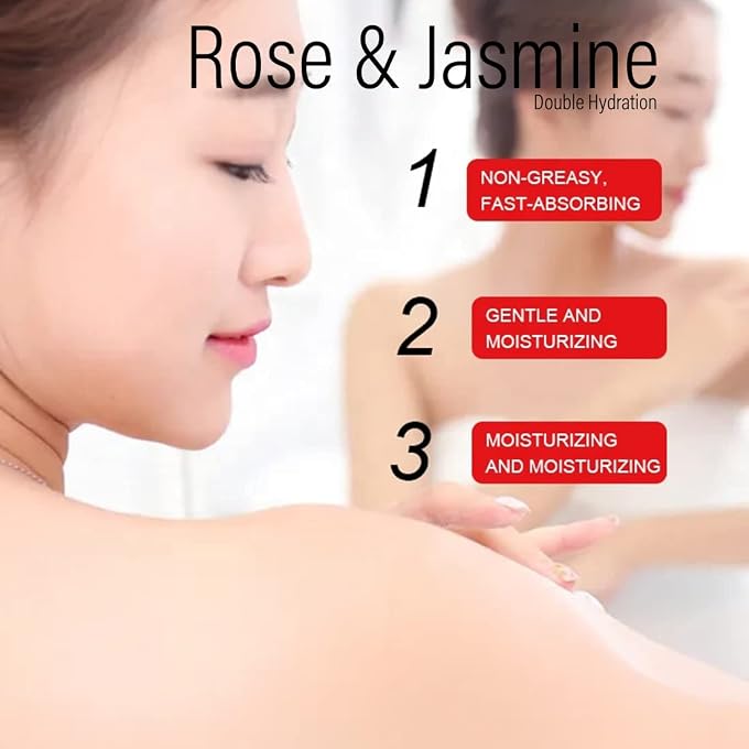 LILIUM Rose & Jasmine Face & Body Lotion 400ml Pack of 2, Double Hydration, Deep Moisturization, Skin Softening, Soothing, Calming, Anti-Aging, Suitable For Women & Men, All Skin Type - Image 2