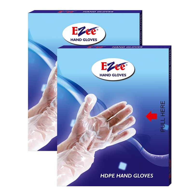 Ezee CRPL Biodegradable Disposable Hand Gloves Pack of 200 | Transparent & Disposable Gloves | Universal Size Gloves | For Gardening, Cleaning and Public Areas - Image 1