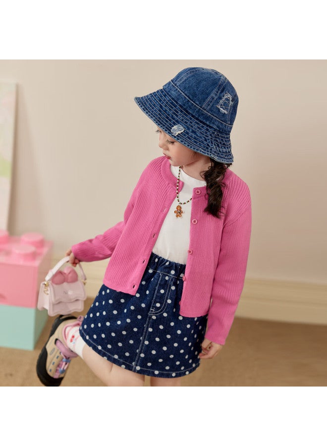 Luson Little O Baby Girl Toddler Cotton Knit Cardigan Baby Sweater Autumn New Versatile Jacket - Image 1