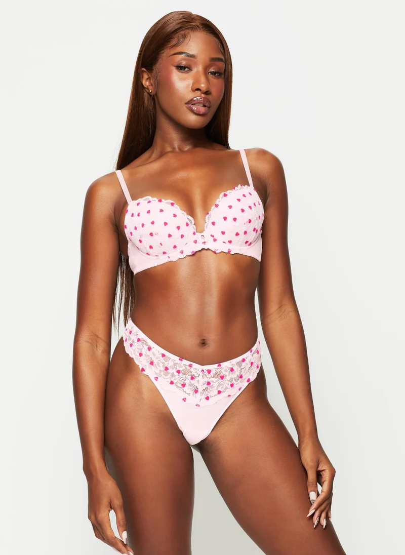 آن سمرز Ann Summers Sexy Lace Planet Flocked Thong Panty