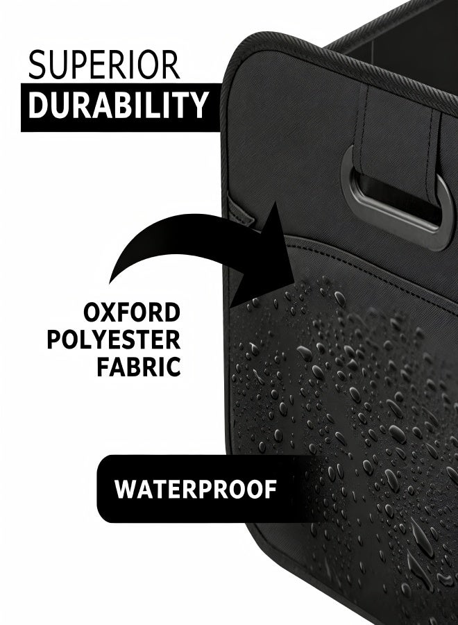 MATVHRUI Car Trunk Organizer Foldable Storage Box, Large Capacity 600D Oxford Boot Organizer with 3 Compartments and Side Pockets for SUV, Sedan, Van and Truck - Image 3