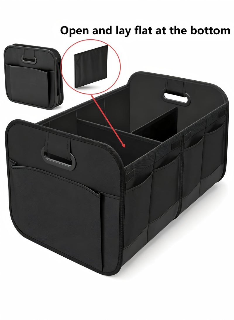 MATVHRUI Car Trunk Organizer Foldable Storage Box, Large Capacity 600D Oxford Boot Organizer with 3 Compartments and Side Pockets for SUV, Sedan, Van and Truck - Image 5