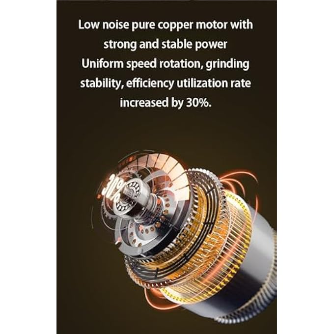 سکیلو مطحنة قهوة كهربائية قابلة للتعديل خشونة مع غرفة شفافة تعمل بيد واحدة تصميم من الفولاذ المقاوم للصدأ يعمل بالبطارية سهل التنظيف أبيض 90 مل - Image 2