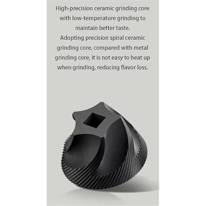 سکیلو مطحنة قهوة كهربائية قابلة للتعديل خشونة مع غرفة شفافة تعمل بيد واحدة تصميم من الفولاذ المقاوم للصدأ يعمل بالبطارية سهل التنظيف أبيض 90 مل - Image 4