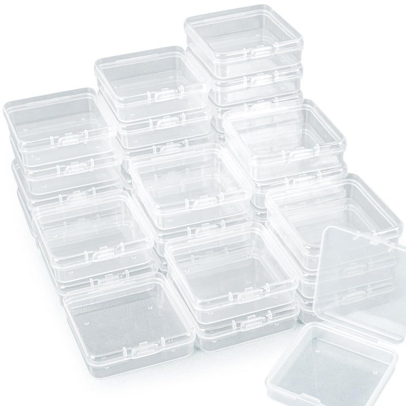 RAINFLOW 30PCS Bead Organizer Box Small Plastic Storage Containers Rectangle Mini Clear Boxes with Lid for Diamond Painting Art Accessories Diamond Art Beads DIY Jewelry Nail197inch - Image 3