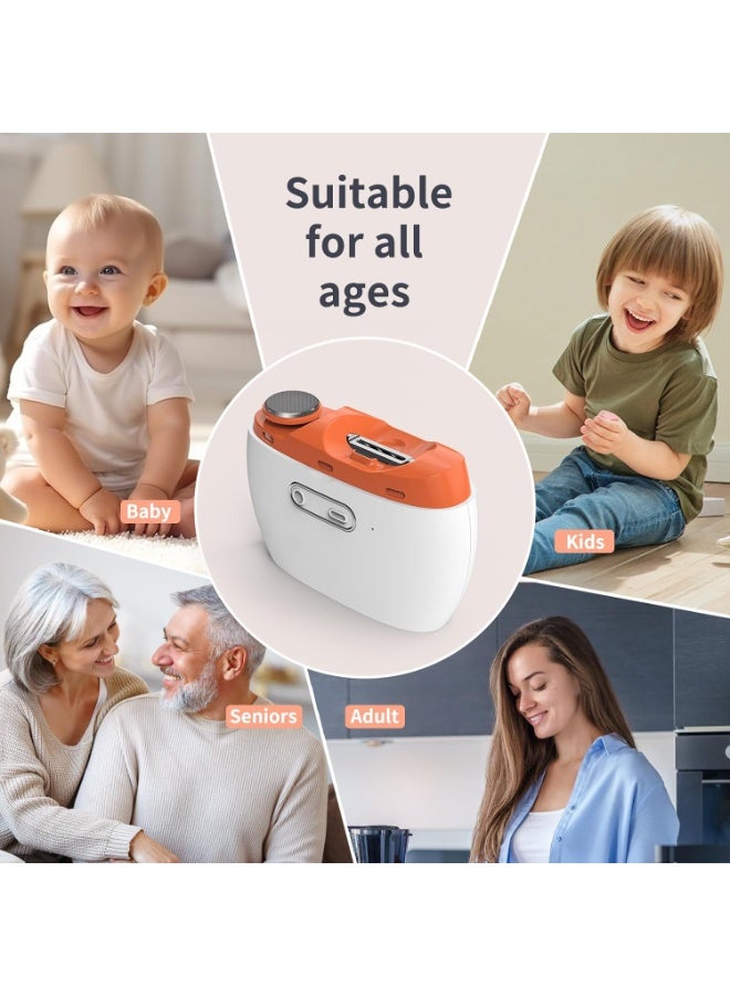 SPECTON 2025 Upgraded 3-in-1 Electric Nail Clipper and File – Automatic Nail Trimmer & Polisher with LED Light, USB Rechargeable, Clip Storage, 2-Speed, Safe... - Image 3