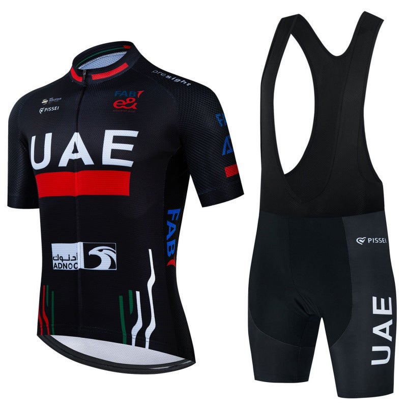 Men's UAE Cycling Jersey Set - Quick-Dry, Short-Sleeve Road Bike  Outfit - Image 4