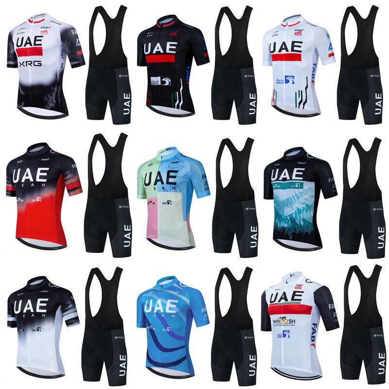 Men's UAE Cycling Jersey Set - Quick-Dry, Short-Sleeve Road Bike  Outfit - Image 2