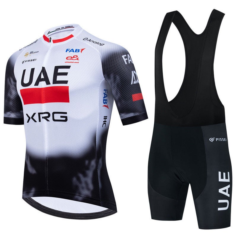 Men's UAE Cycling Jersey Set - Quick-Dry, Short-Sleeve Road Bike  Outfit - Image 3