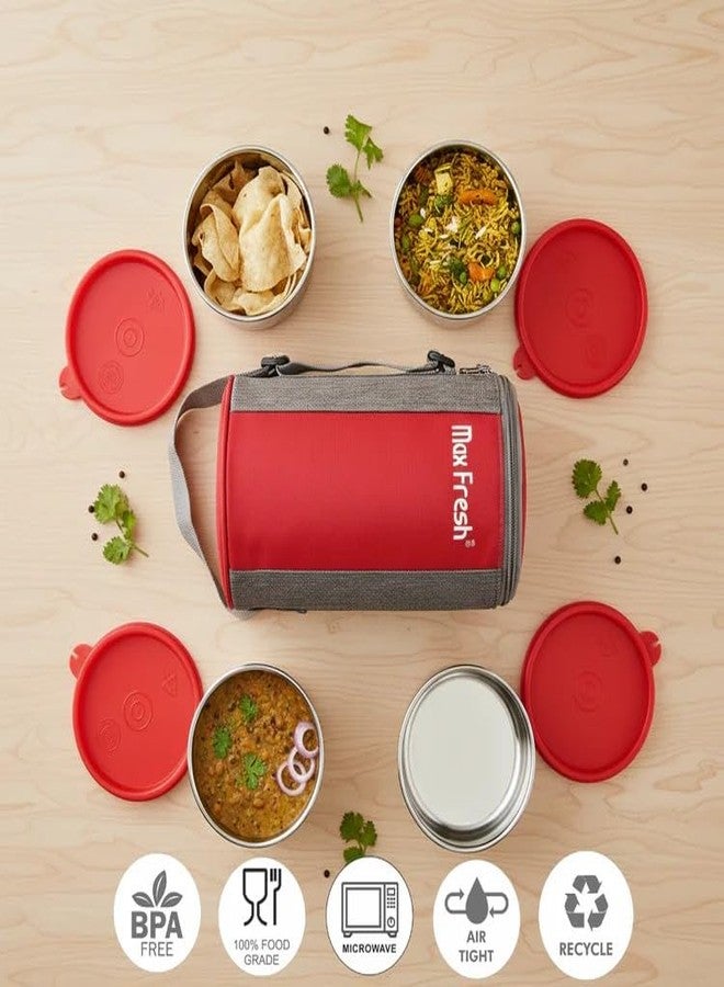 Maxfresh Tiffano 4Pcs Lunch Box Whit Pouch - Image 3