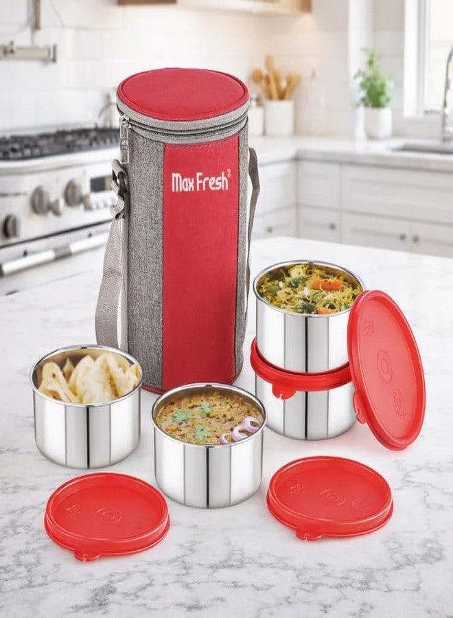 Maxfresh Tiffano 4Pcs Lunch Box Whit Pouch - Image 1