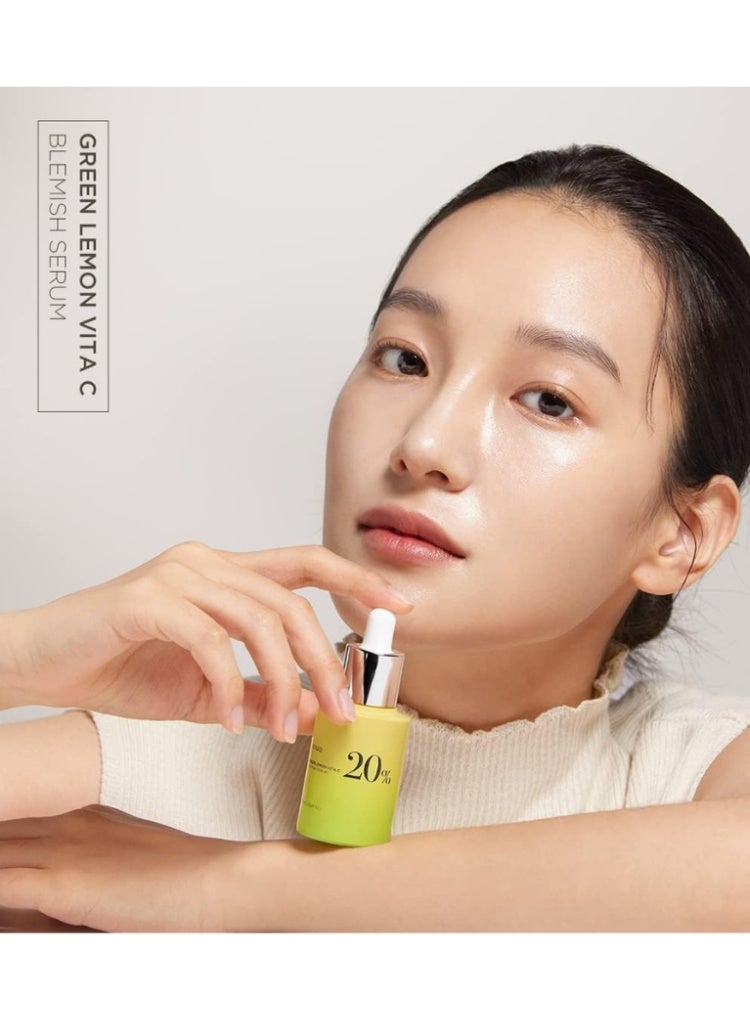 Anua Green Lemon Vitamin C Serum 20ml with Vitamin E, Hyaluronic Acid & Ferulic Acid for Brightening, Hydration & Glow Care 20mlml - Image 3