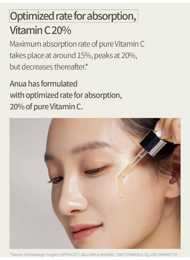 Anua Green Lemon Vitamin C Serum 20ml with Vitamin E, Hyaluronic Acid & Ferulic Acid for Brightening, Hydration & Glow Care 20mlml - Image 5