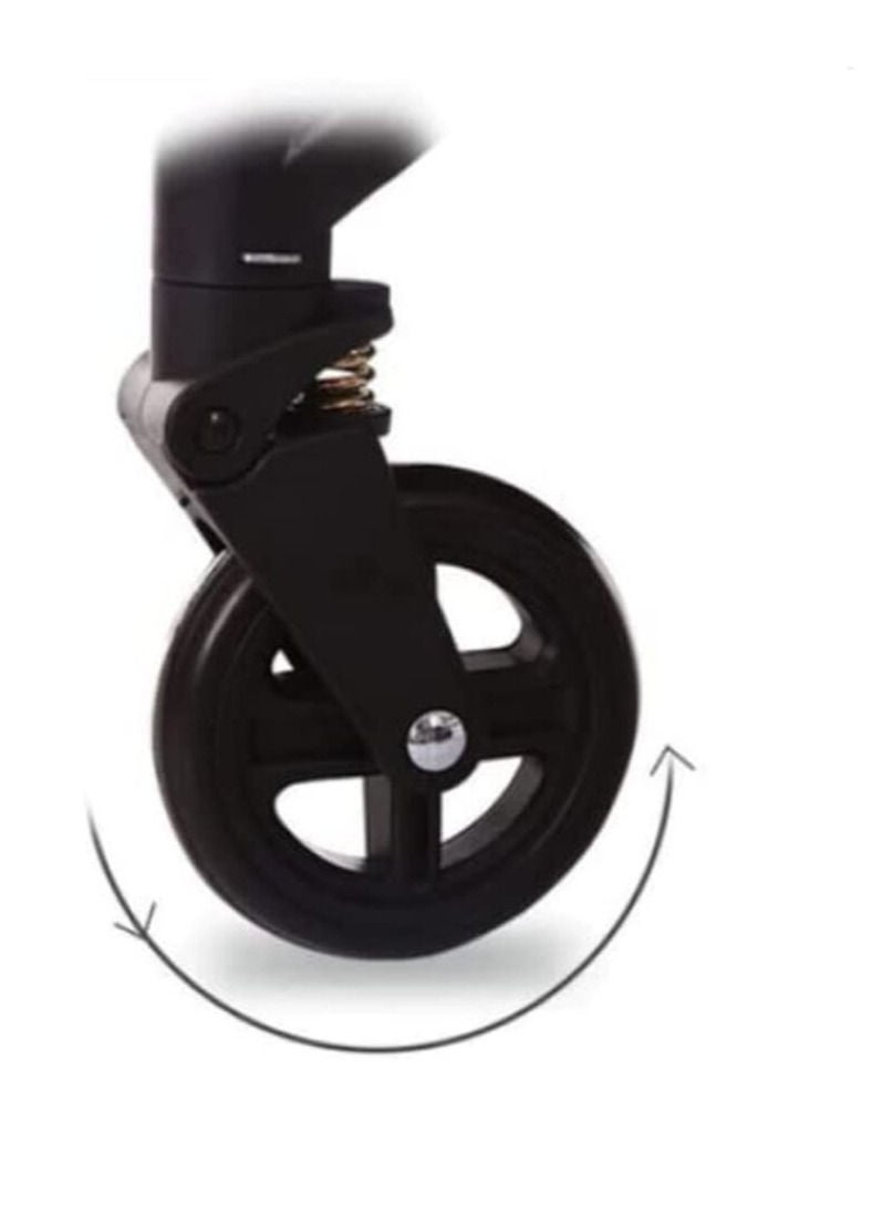 NTECH Lightweight Travel Baby Stroller Compact 4 Wheels Air Travel One-Hand Foldable Push chair With Adjustable Reclining Seat For Toddler (Black) - Image 4