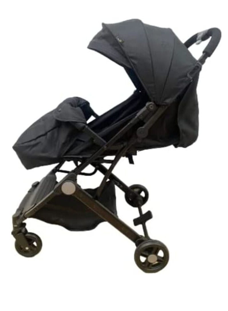 NTECH Lightweight Travel Baby Stroller Compact 4 Wheels Air Travel One-Hand Foldable Push chair With Adjustable Reclining Seat For Toddler (Black) - Image 2