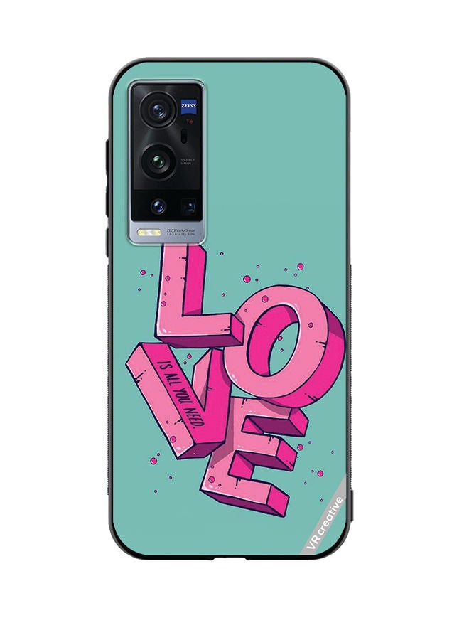 VR CREATIVE Protective Case Cover For Vivo X60 Pro Plus Love Is All You Need Design Multicolour - Image 1