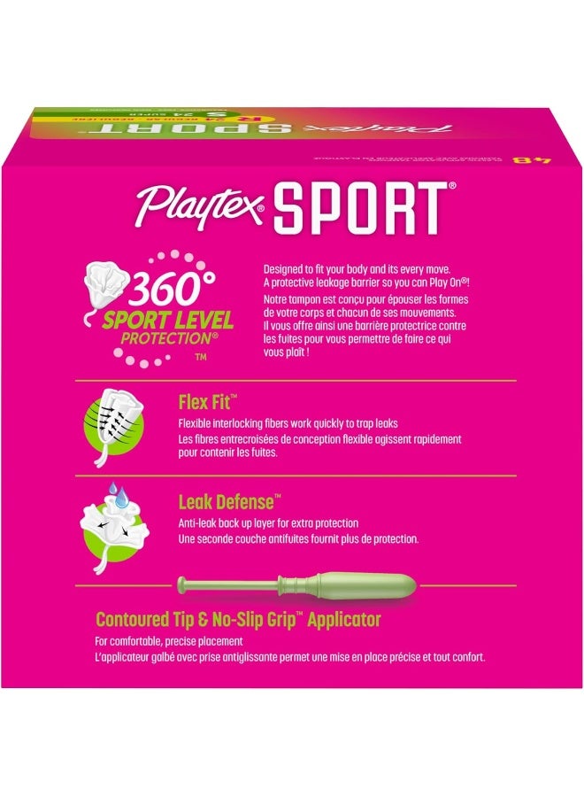 Playtex Sport Tampons Multipack 24ct Regular24ct Super FragranceFree 48ct Tampons Regular and Super Playtex Tampon Multipack Feminine Care with 360 Leak Defense - Image 2